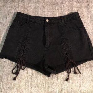 Super cute lace up shorts